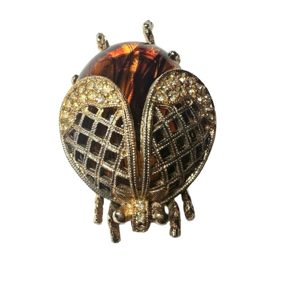 weiss Jewelry - Vintage 1950s Weiss Beetle Brooch